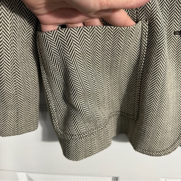 MICHAEL Michael Kors herringbone jacket, brown/cream, cotton, lined - Picture 5 of 9